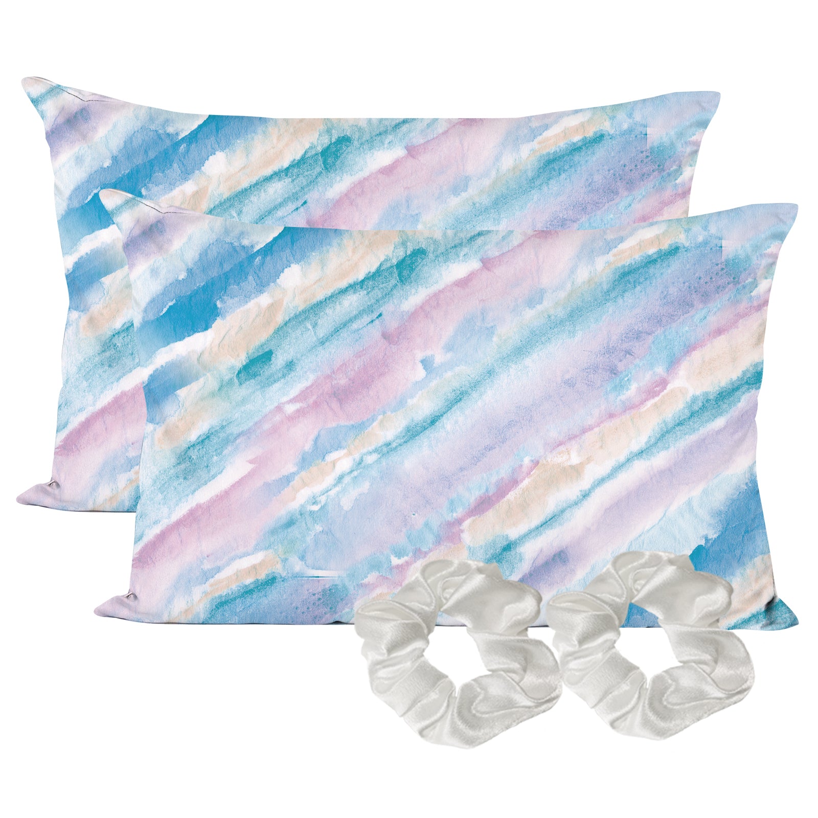 Satin Pillowcase - light tie dye