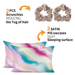 Satin Pillowcase - Shine tie dye