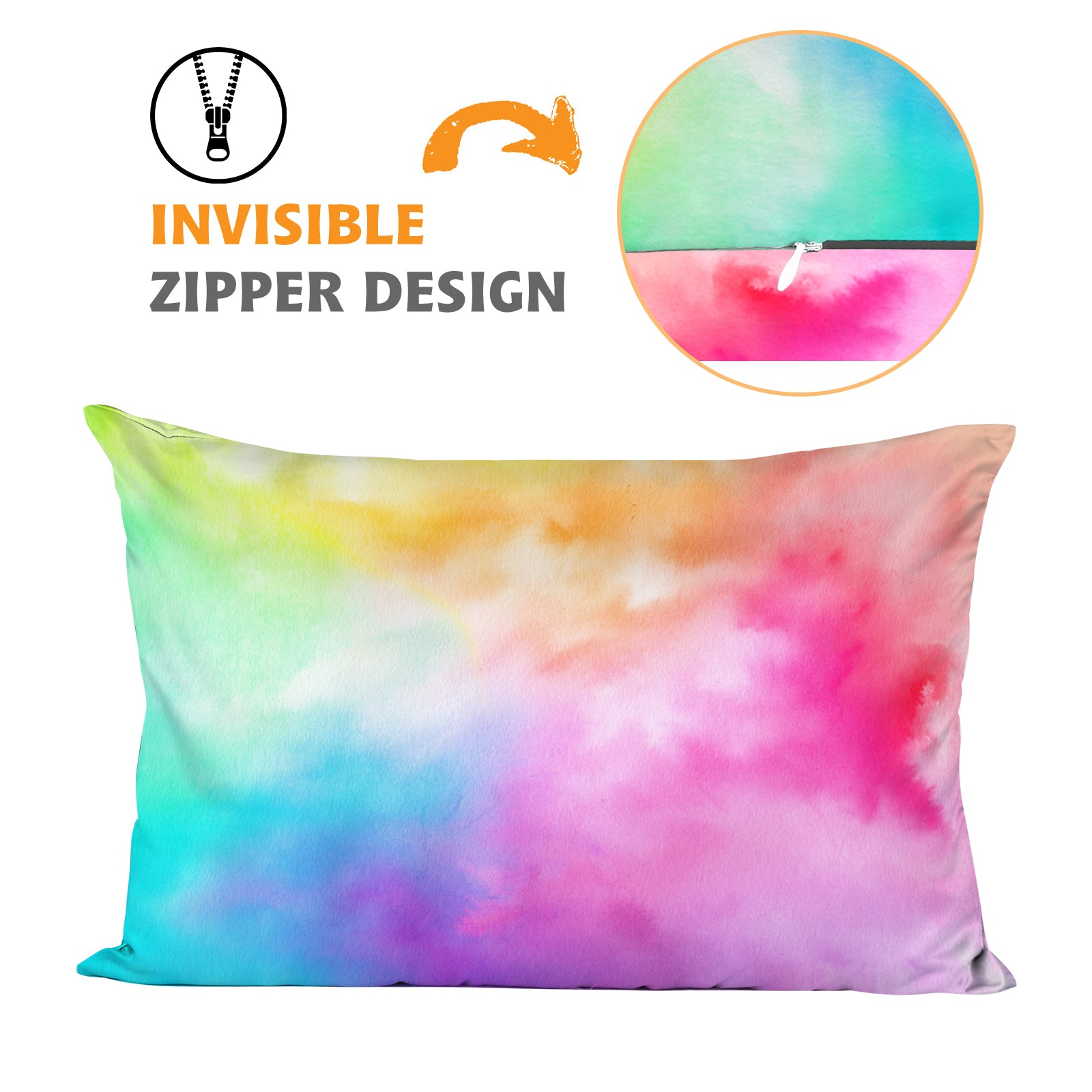 Satin Pillowcase - Rainbow