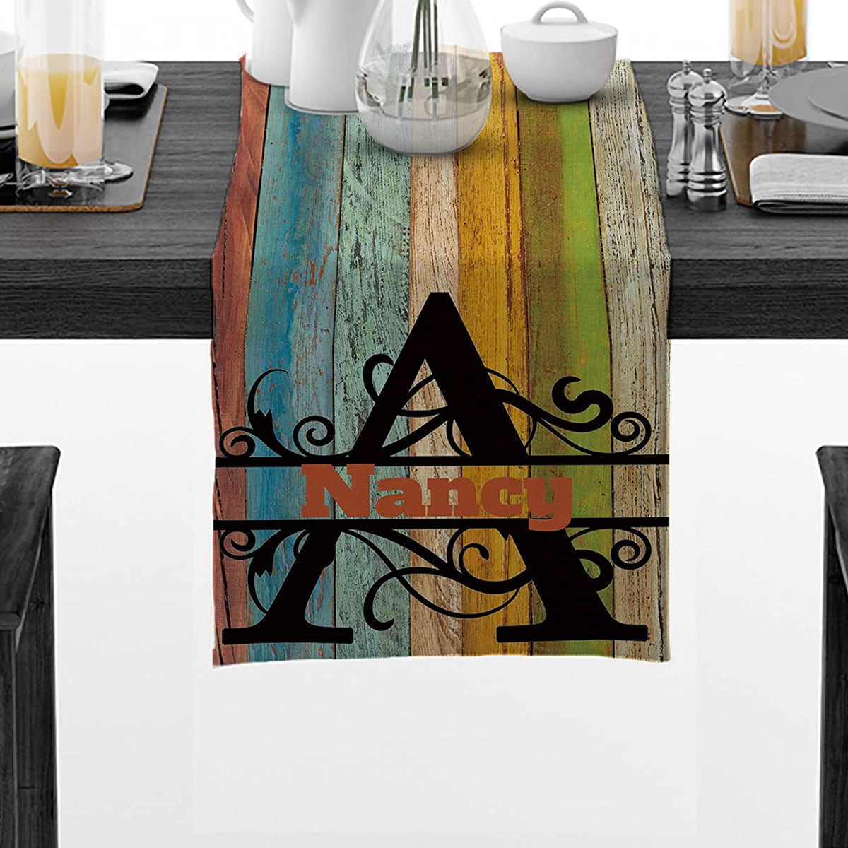 Sinpooo customizable tablecloth (wood grain-2)