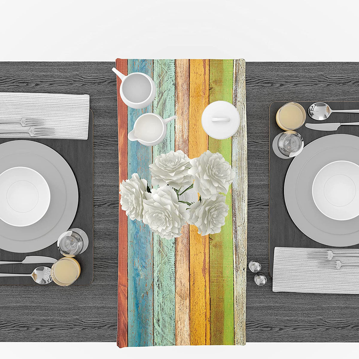 Sinpooo customizable tablecloth (wood grain-2)